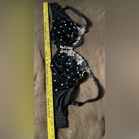 Bali Plus Size Black and Cream Lace Bra - Picture 6 of 7